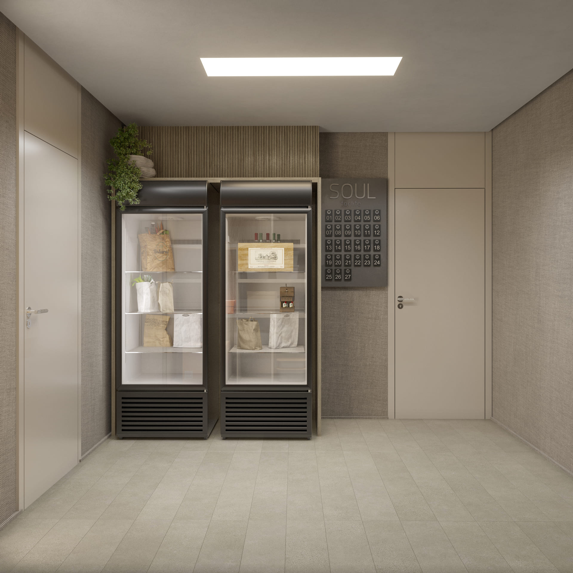 <p>Espaço de entregas refrigerado</p>
