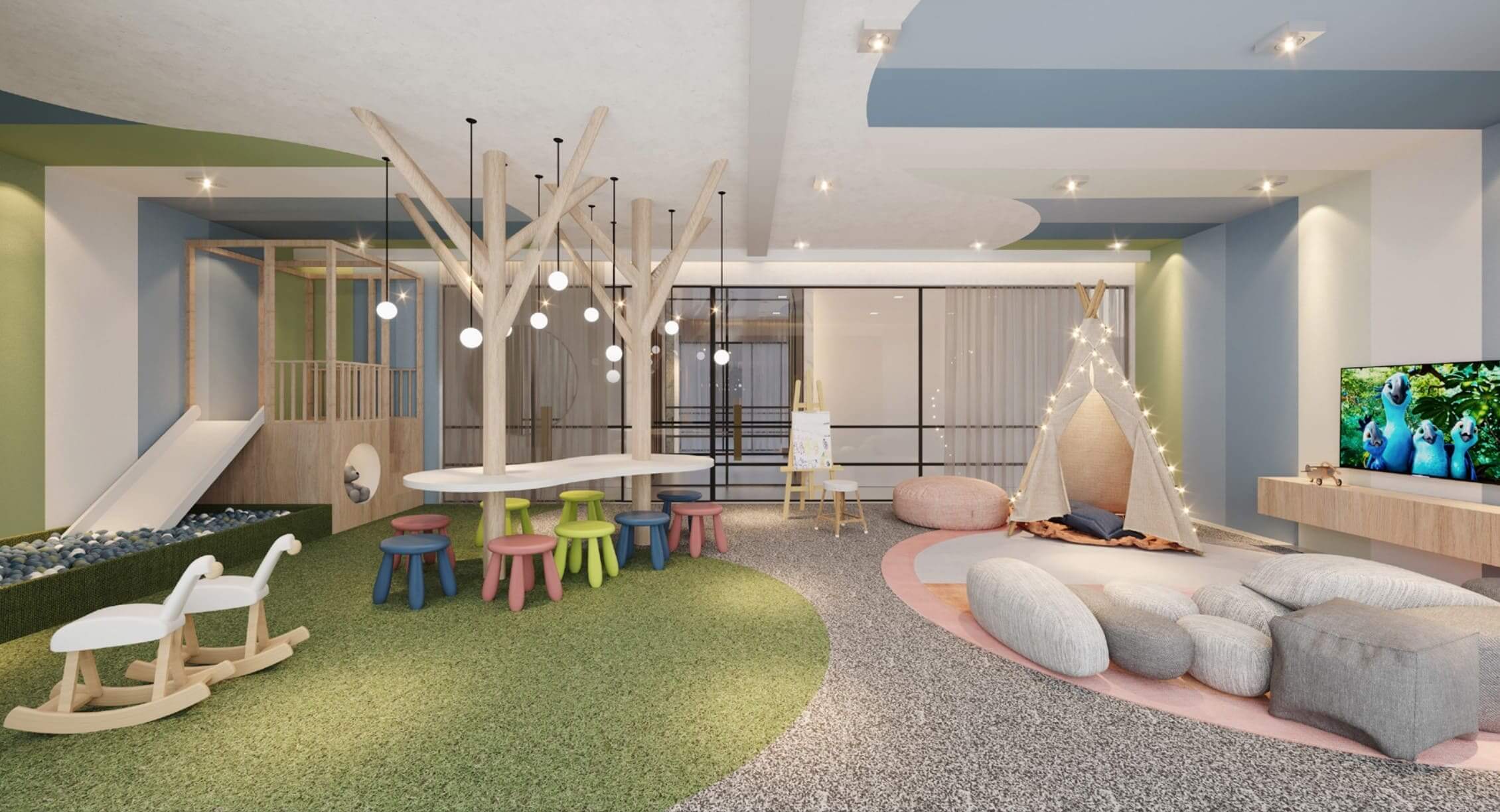 <p>Kids’ Area</p>
